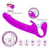 Pretty Love Zanini Vibrating Strapless Strap On Purple Strap On Sextoys